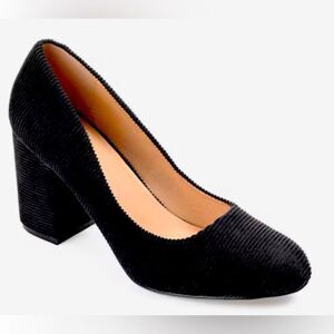 Journee Black Corduroy Pump. Size: 9 1/2” Color: Black New without Box